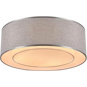 MAYTONI DECORATIVE LIGHTING Moderne Deckenleuchte, Metallrahmen, Stoffschirm, grau, 3 X E27 (60W)