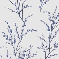 Laura Ashley - Vliesbehang - Pussy Willow Midnight - 10mx52cm