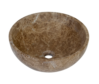 Plieger Round waskom 38x13,6cm marmer bruin