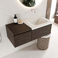 Mondiaz Bukla badmeubel rechts 100 dark brown en talc
