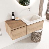 Mondiaz Bukla badmeubel rechts 100 washed oak en talc