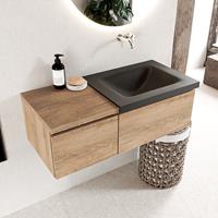 Mondiaz Bukla badmeubel rechts 100 washed oak en urban
