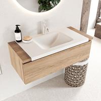 Mondiaz Bukla badmeubel 1 kraangat 100 washed oak en talc