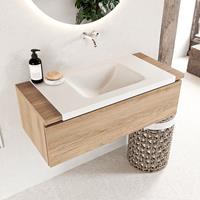 Mondiaz Bukla badmeubel 100 washed oak en talc