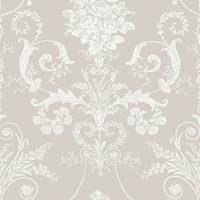 Laura Ashley - Vliesbehang - Josette White & Dove Grey - 10mx52cm