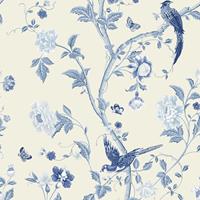 Laura Ashley Summer Palace Royal Blue Vliestapete - 10mx52cm - 