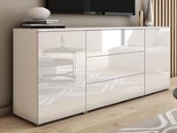 Mobistoxx Dressoir DUBAI 2 deuren 3 lades wit/hoogglans wit