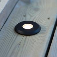 Markslöjd Garden 24 Decklight, zwart, licht boven, 3W