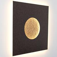 HollÃnder LED wandlamp Luina, 80x80cm, binnen goud