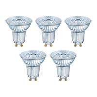 OSRAM LED reflector GU10 4,3W 36Â° 2.700K per 5 set