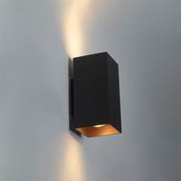 Qazqa Design vierkante wandlamp Zwart