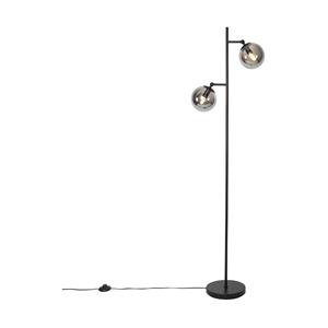 QAZQA Vloerlamp pallon - Zilver - Art Deco - L 440mm