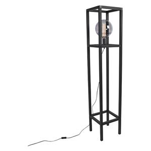 QAZQA Industrielle Stehlampe schwarz - Big Cage 2
