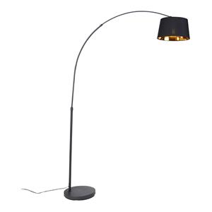 QAZQA Moderne Bogenlampe schwarz mit Gold - Arc Basic