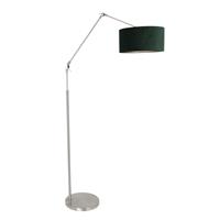 Steinhauer Vloerlamp prestige chic 8103st staal kap groen velours