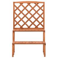 vidaXL Plantenrek met latwerk 70x42x115 cm massief vurenhout