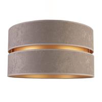 Euluna Plafondlamp Duo van textiel, grijs/goud, Ã�60cm