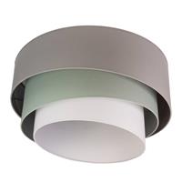 Euluna Plafondlamp Trio monocolor, textiel, grijs, Ã60cm
