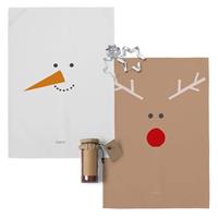 Happy Friday | Set van 2 theedoeken Snowmates