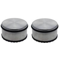 Excellent Houseware Set Van 2x Stuks Aluminium Deurstoppers Met Rubber 11 Cm - Deurstoppers