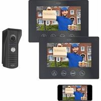 Elro Dv50 Ip Wifi Deur Intercom et 2x 7 Inch Kleurenscherm - Bekijken En Communiceren Via App
