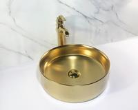 Saniclear Oro waskom mat goud 35x12cm