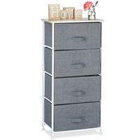 RELAXDAYS Regalsystem, 4 Stoff-Schubladen, HxBxT: 95 x 45 x 30 cm, universale Schubladenbox, Metall und Holz, grau