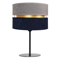 Euluna Tafellamp Duo, marineblauw/grijs/goud, hoogte 30cm