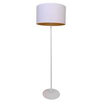 Euluna Vloerlamp Roller, wit/goud, hoogte 145 cm