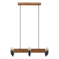 Lucande Becky hanglamp, 6-lamps, zwart