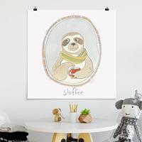 Klebefieber Poster Koffeinhaltiges Faultier