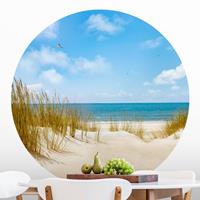 Runde Fototapete selbstklebend Strand an der Nordsee