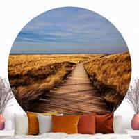 Runde Fototapete selbstklebend Dünenweg auf Sylt