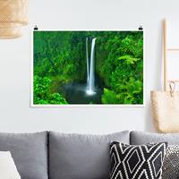 Klebefieber Poster Paradiesischer Wasserfall