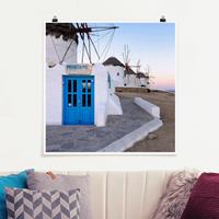 Klebefieber Poster Mykonos Windmills