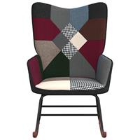 vidaxl Schommelstoel patchwork stof