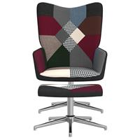 vidaXL Relaxsessel mit Hocker Patchwork Stoff 