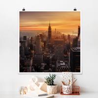 Klebefieber Poster Manhattan Skyline Abendstimmung