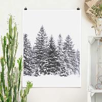 Klebefieber Poster Dunkle Winterlandschaft