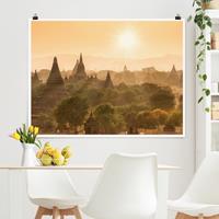 Klebefieber Poster Sonnenuntergang über Bagan