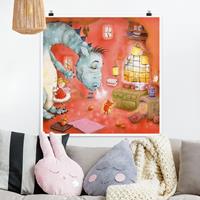 Klebefieber Poster Wassili Waschbär - Mmh, Bratäpfel