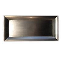 Kaarsenbord/plateau zilver 36 x 17 cm rechthoekig -