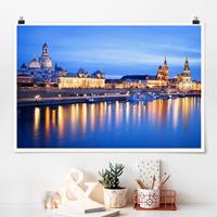 Klebefieber Poster Canaletto-Blick bei Nacht