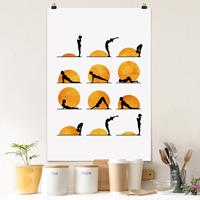 Klebefieber Poster Yoga - Der Sonnengruß
