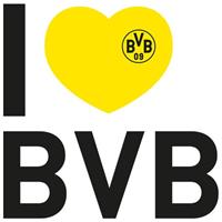 Wandtattoo Fußball I love BVB, (1 St.)