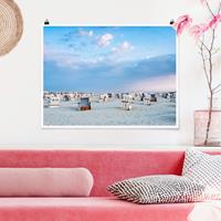 Klebefieber Poster Strandkörbe an der Nordsee