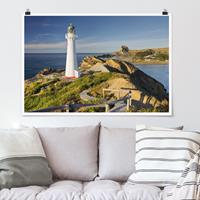 Klebefieber Poster Castle Point Leuchtturm Neuseeland