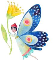 Wall-Art Wandfolie Sprookjesachtig vlinder (1 stuk)