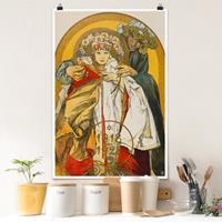 Klebefieber Poster Kunstdruck Alfons Mucha - Plakat Tschechoslowakischen Republik