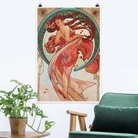 Klebefieber Poster Kunstdruck Alfons Mucha - Vier Künste - Der Tanz